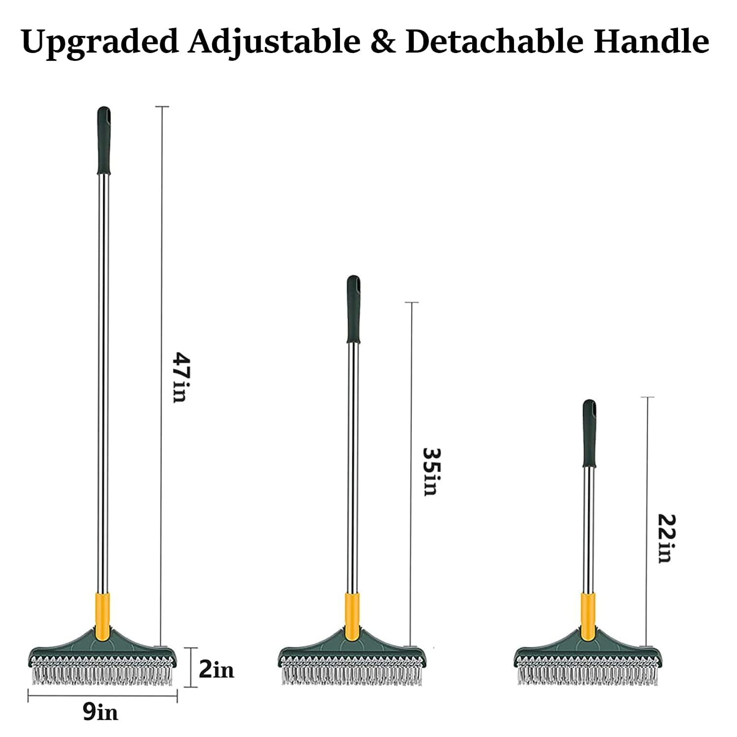 Antson Bathroom Cleaning Brush With Wiper, Tiles Cleaning Brush Bathroom Brush With Long Handle Tile Cleaner Brush, Floor Cleani